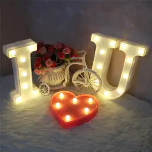 Luz hasta te amo letras signo para la boda corazón LED Marquee luces operado luz nocturna lámpara del día de fiesta regalo