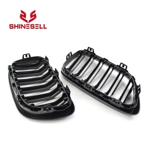 1 Pair nero Lucido Doppio Stecca Linea Griglia Anteriore Rene grill per <span class=keywords><strong>BMW</strong></span> <span class=keywords><strong>Serie</strong></span> <span class=keywords><strong>2</strong></span> F22 F23 coupe 2014 2015 2016