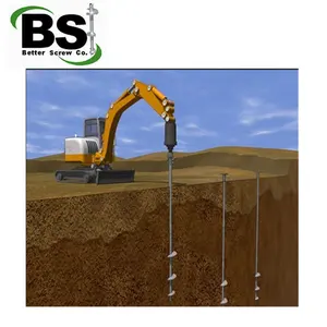 ground Helical screw pile anchor Foundation Systems