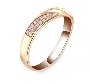 18K saudi gold fashional jewelry moissanite diamond ring for engagement