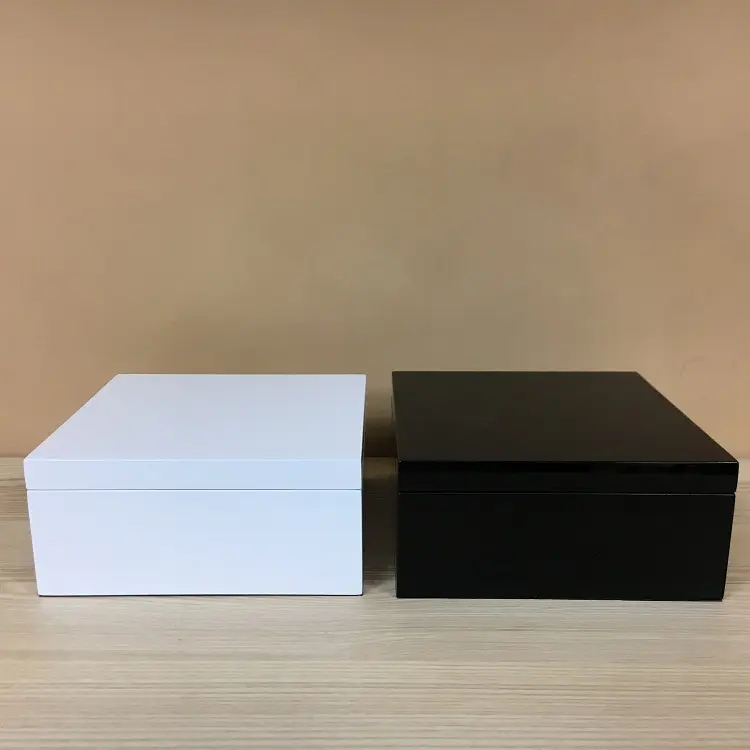 黒と白の正方形の樹脂装飾オーガナイザー収納ボックス