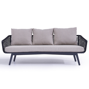 Moderno Patio al aire libre armadura <span class=keywords><strong>muebles</strong></span> 3 asientos sofá cuerda tejida conjunto <span class=keywords><strong>de</strong></span> sofá - Product Image 2