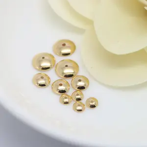 materials for making bracelets necklace bead connector gold plated bead caps