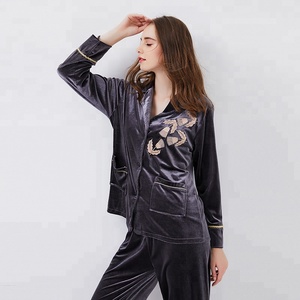 Winter <strong>Christmas</strong> 2 Piece Sets Pajamas Pijamas Women's Casual Comfy <strong>Ladies</strong> Lounge Wear Velvet Lounge Wear <strong>Ladies</strong> Velvet <strong>Pyjamas</strong> - Product Image 2