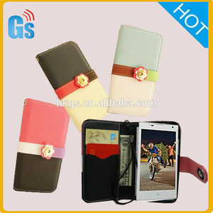 hecho a mano de flores de cuero cartera de magia flip case para dl800 <span class=keywords><strong>digicel</strong></span> - Product Image 1