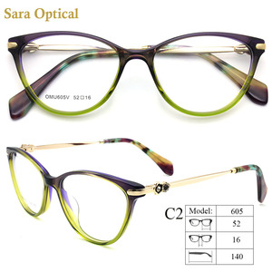 Özel Basit Tasarım Asetat Fantezi Gözlük Çerçevesi - Product Image 2