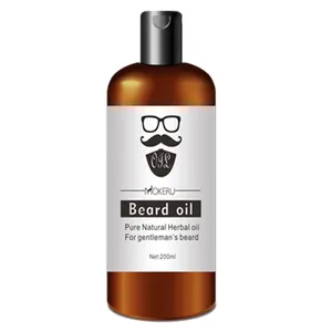 200ml de alta calidad del cabello suero cuidado Mokeru Etiqueta Privada natural al por mayor de argán barba aceite para la barba de los hombres aerosol de crecimiento de