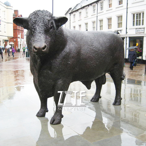 Al aire libre decoración plaza animal escultura <span class=keywords><strong>de</strong></span> bronce Toro hereford estatua - Product Image 1
