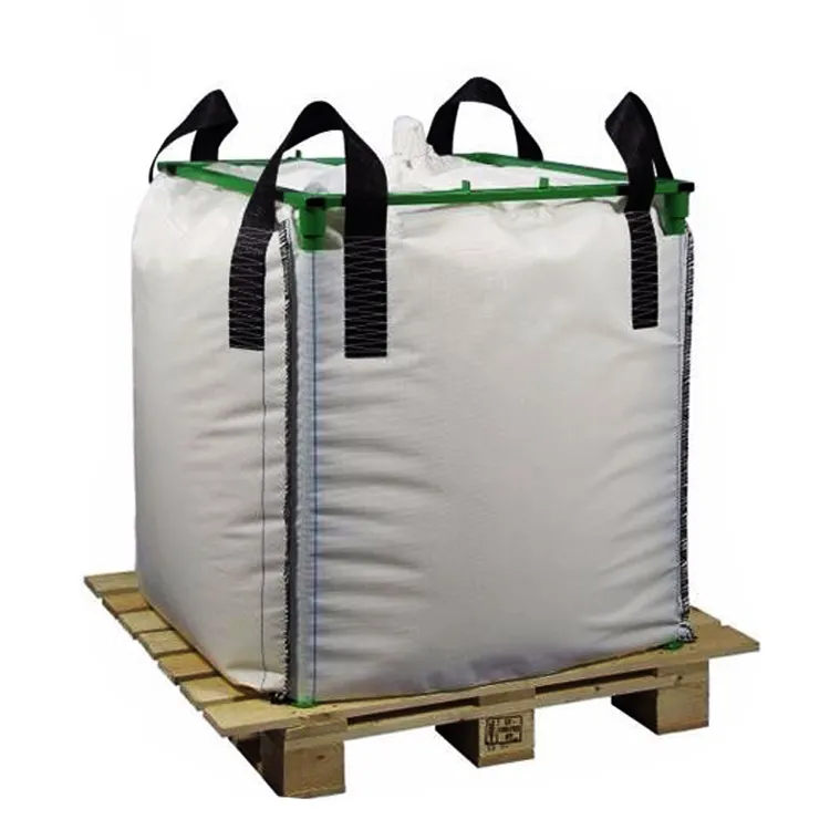 Высокое качество 1 тонна Jumbo PP тканый большой мешок 1500 кг FIBC загрузка цемента песка цемента Jumbo сумки