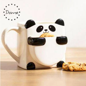 Wholesale Panda <strong>Hug</strong> Design Ceramic Panda Cookie Holder <strong>Mug</strong> - Product Image 4
