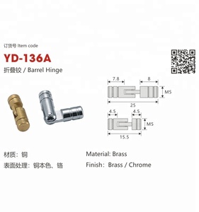 YD-135 12mm गर्म बिक्री उच्च गुणवत्ता जस्ता धातु सिलेंडर बैरल काज काज छोटे से बॉक्स टिका - Product Image 5