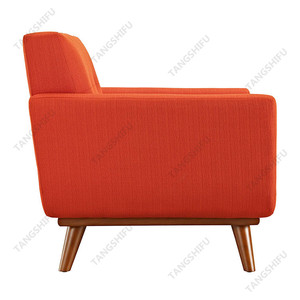 Mobili per la casa Elegante Imbottita poltrona moderna in Atomic Red piedi comodi - Product Image 3