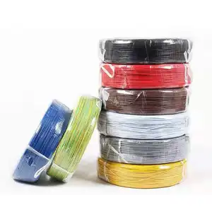 UL1015 AWG7 color coded PVC insulation copper electric wire and cable