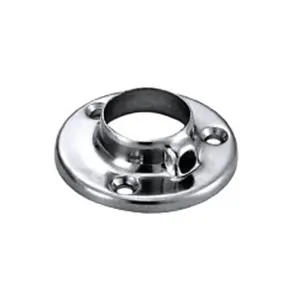 Tuyaux de meuble en acier chromé, 10 pièces, 16mm, 19mm, 25mm de diamètre, support de Tubes pour garde-robe, collerette de tige de placard, bride de Tube ronde