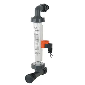 Low price glue connection flowmeter body SAN material rotameter DN25 water flow meter plastic 25mm for chemical