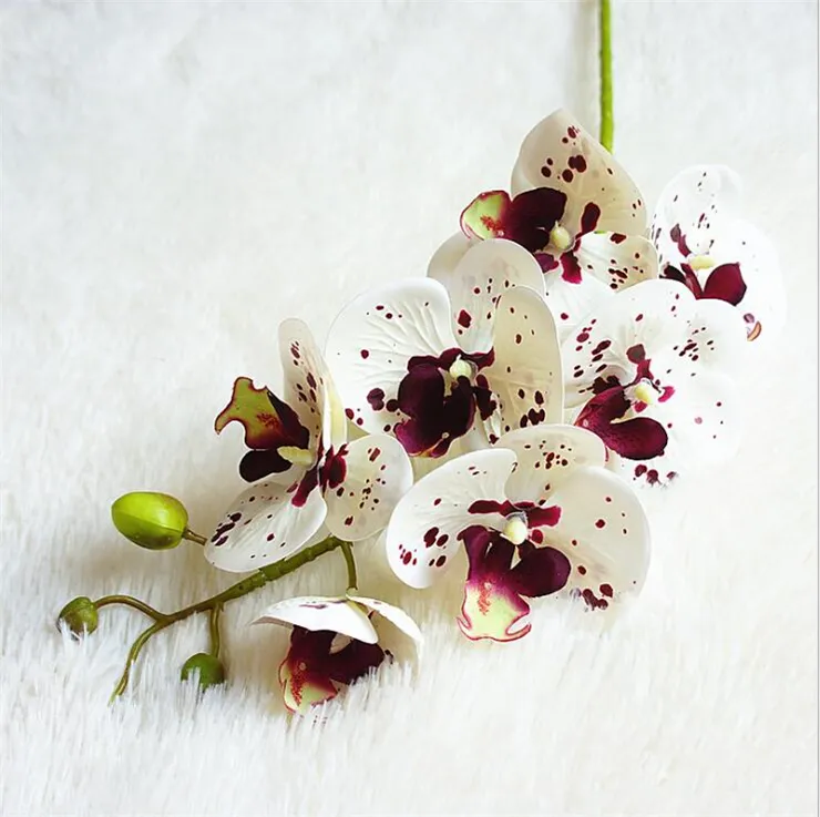Toptan gerçek dokunmatik güve orkide yapay çiçek düğün dekorasyon için