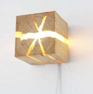 Creative 2019 Modern Dice Shape <strong>Led</strong> Kid Wood Night Lamp Contemporary Decoration Resin Wall <strong>Light</strong> <strong>Fixture</strong> - Product Image 4
