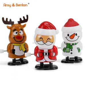 Bulk party favors toys Xmas Christmas party decoration wind-up toys cheap christmas wind up toys for wholesale