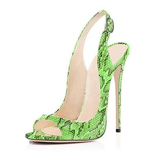 Chaussures habillées pour femmes <span class=keywords><strong>de</strong></span> haute qualité, sexy, en <span class=keywords><strong>peau</strong></span> <span class=keywords><strong>de</strong></span> crocodile, 12 cm, sandales à talons hauts à bout ouvert - Product Image 6