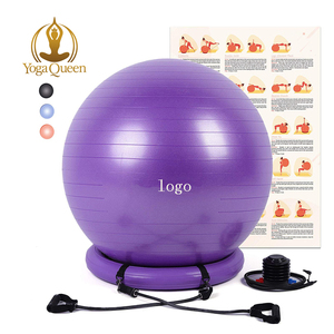 Boule de <span class=keywords><strong>yoga</strong></span> multifonctions avec Base de stabilisateur, Set avec poignées + pompe à balle d'entraînement, corde à sauter, bandes de Pilates - Product Image 4