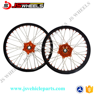 オートバイホイールSXF EXCスーパーモトホイールセットレッドリム付きレッドハブ - Product Image 5