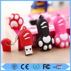Cadeau patte de chat de bande dessinée / empreinte USB Flash Drive avec échantillon gratuit