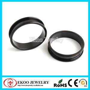 de acero de calibre grande de titanio negro anodizado tornillo de ajuste 50mm túnel carne joyería piercing del cuerpo - Product Image 1