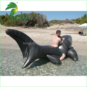 Muito Sexy Hot 0.4mmPVC Black Pool Shark Balão Gigante Inflável Água Brinquedos