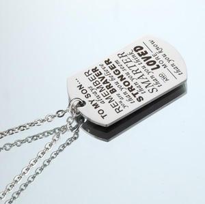 Collana da Uomo/Ragazzo con Ciondolo Militare Forza Aerea: Targa per Cani 'Sempre <span class=keywords><strong>Ricordati</strong></span> di Papà' - Product Image 3