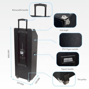 Dual 12-inch công suất cao chuyên nghiệp hoạt động xe đẩy loa 9 "Màn hình LCD cho máy tính điện thoại di động tính năng RGB DVD Player - Product Image 4