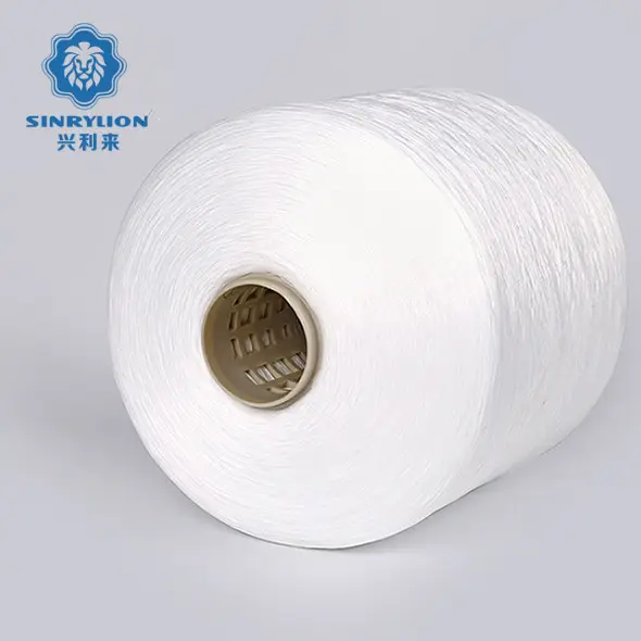 AA Lớp 100 Polyester 168Dtex Nguyên Kết Cấu Sợi Sợi Dty 120D/2Ply Z S Xoắn Polyester Sợi Trên Nhuộm Ống