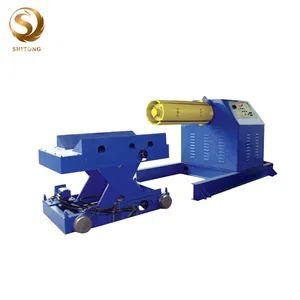 Automatic level and steel strip hydraulic decoiler machine