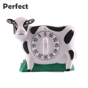 Minuterie de cuisine anti-rfid, petite vache mignonne, imite le son de vache