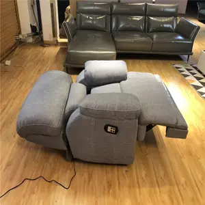 Sala de estar sofá lie cadeira elétrica reclinável em tamanho grande com motor duplo