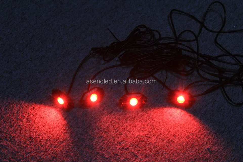 Cambio de Color Llevado Luz Roca Con bluetooth music Controller (un control 4 unids Roca Pod Luz Kit)
