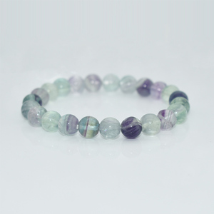Bracelet en Fluorite Naturelle Multicolore 4/6/8/10/12mm pour Femmes et Hommes - Vente en Gros - Product Image 1