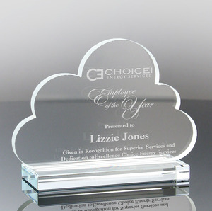 Clear Acrylic Award with <strong>Base</strong>, Lucite Trophy Block Stand, <strong>Perspex</strong> logo <strong>Display</strong> - Product Image 3