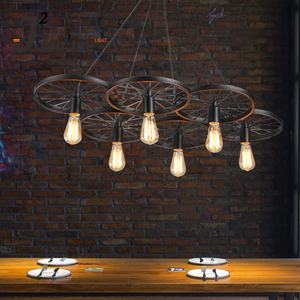 Lampadari Zhongshan Appeso lampada a Sospensione Edison Della Lampadina Interior decorazione dell'interno Industriale Della Bici Della luce del pendente del ferro - Product Image 2
