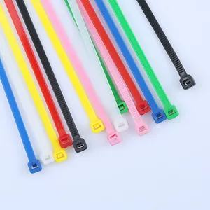 Free Samples 14 zoll Nylon Cable Ties rosa/grün/blau/rot/gelb farbe zip krawatten 350x 4.7mm