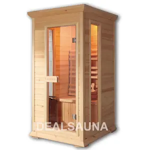 Sauna Buatan Pabrik Hemlock Satu Orang Ruang Uap Sauna