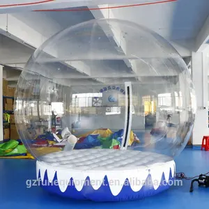 Globo inflable gigante personalizado para Navidad, tamaño humano de hielo de bola de nieve, transparente
