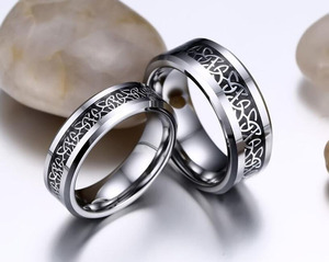 Wedding Jewelry Tungsten <strong>Celtic</strong> <strong>Ring</strong> Wholesale High Quality Fashion for <strong>Men</strong> Trendy Wedding <strong>Rings</strong> for Couples Set and Engagement - Product Image 2