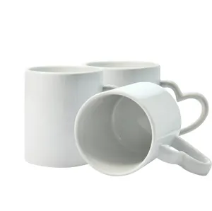 Белая керамическая кружка для кофе с сублимационной ручкой и логотипом на заказ