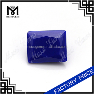 Wuzhou Fábrica sintético Al Por Mayor 8x10mm baguette lapislázuli azul nano piedra - Product Image 2