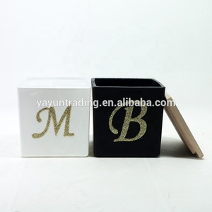 Commercio all'ingrosso quadrato bianco opaco bicchiere <span class=keywords><strong>di</strong></span> <span class=keywords><strong>vetro</strong></span>/contenitore/tazza <span class=keywords><strong>per</strong></span> la candela - Product Image 2