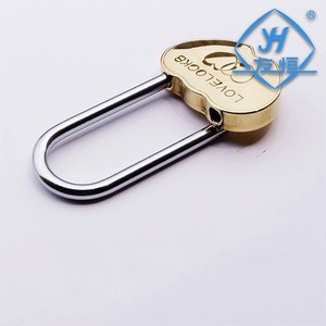 Candado de corazón doble con cerradura de amor de latón macizo - Product Image 3