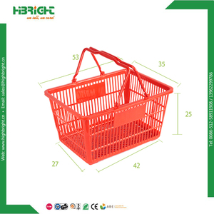 일상용으로 편리하게 휴대 가능한 슈퍼마켓 도매 플라스틱 쇼핑 바구니 - Product Image 6