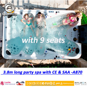Baignoires de luxe 8 à 12 personne chaude A870 étapes baignoire <span class=keywords><strong>et</strong></span> <span class=keywords><strong>spa</strong></span> de nage à piscines avec chaude couverture - Product Image 1