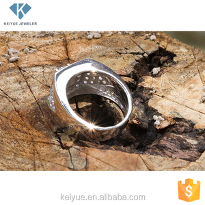 Común 925 popas de porcelana de plata cz anillos de boda <span class=keywords><strong>catálogo</strong></span>, señor de los anillos - Product Image 3