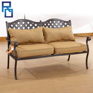 2 plazas estilo retro simple sofá esperando salon muebles terraza al aire libre silla de aluminio - Product Image 1